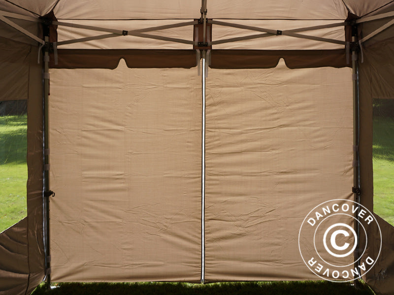 Pop up gazebo FleXtents PRO Peak Pagoda 3x3 m Latte, incl. 4 sidewalls