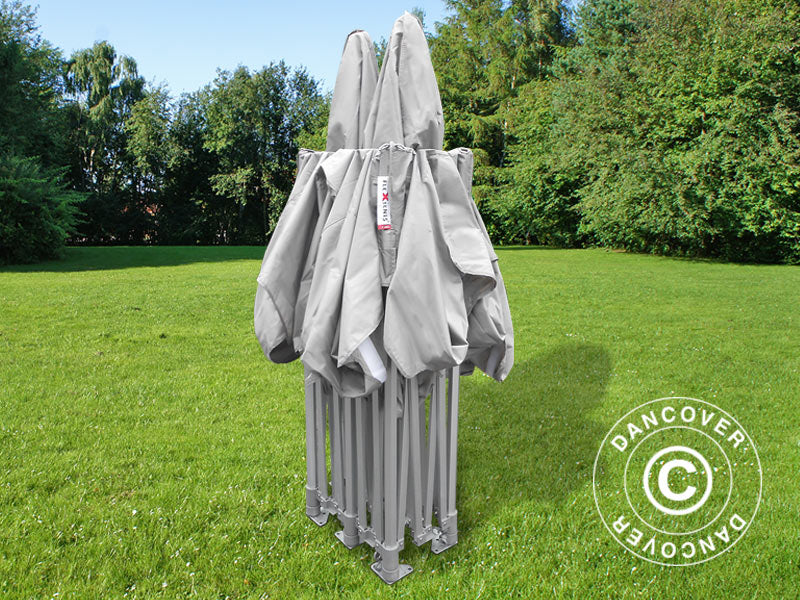 Pop up gazebo FleXtents PRO Peak Pagoda 3x6 m Latte, incl. 6 sidewalls