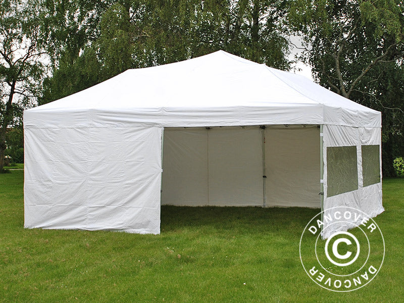 Pop up gazebo FleXtents PRO 6x6 m White, incl. 8 sidewalls