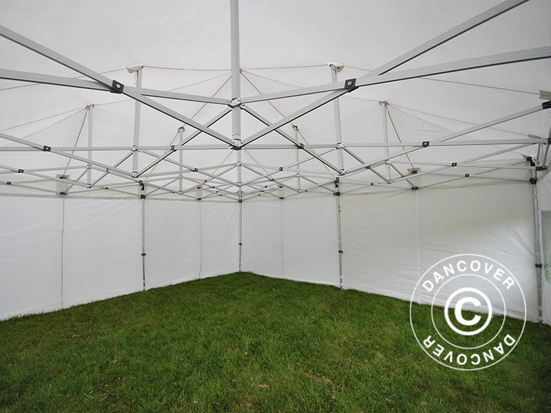 Pop up gazebo FleXtents PRO 6x6 m White, incl. 8 sidewalls