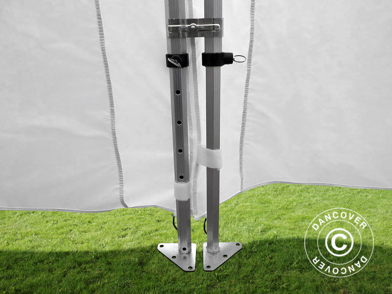 Pop up gazebo FleXtents PRO 4x12 m White, incl. sidewalls