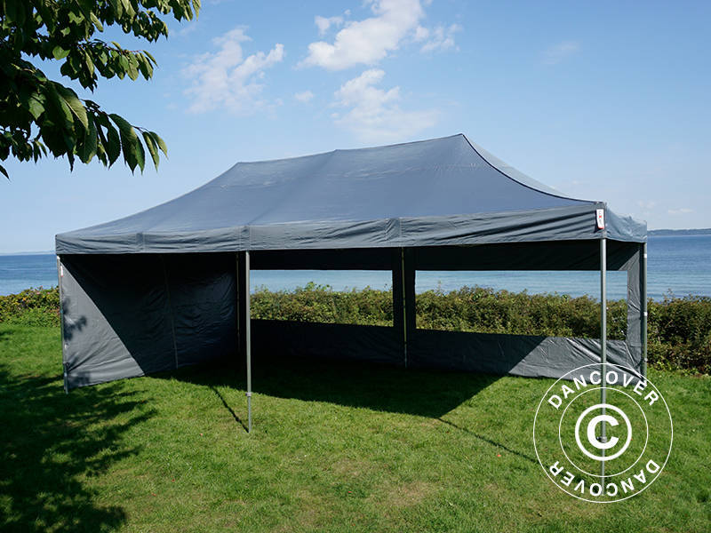 Pop up gazebo FleXtents Xtreme 50 4x8 m Grey, incl. 6 sidewalls
