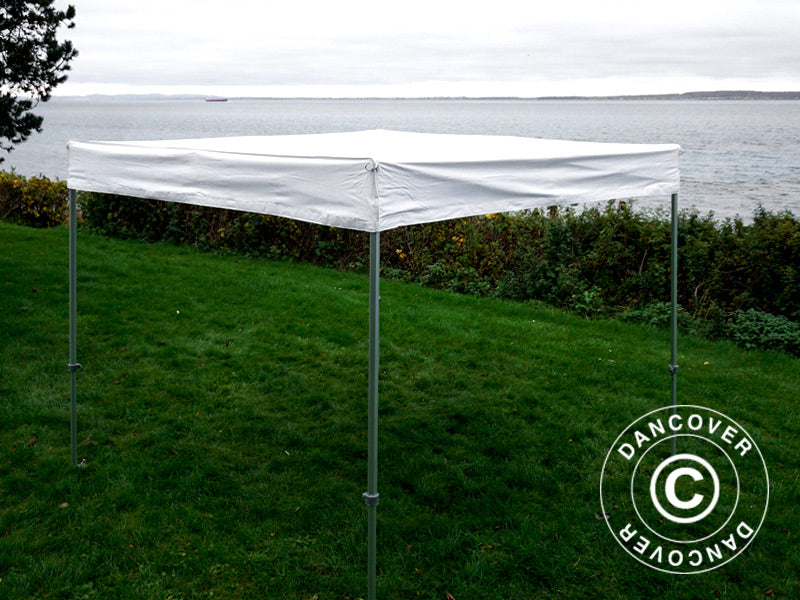 Pop up gazebo FleXtents® PRO Exhibition w/sidewalls, 3x3 m, White, Flame Retardant