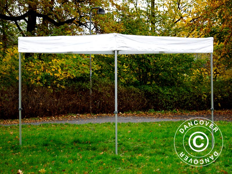 Pop up gazebo FleXtents® Xtreme 50 Exhibition w/sidewalls, 3x3 m, White, Flame Retardant