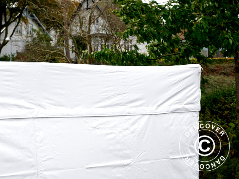Pop up gazebo FleXtents® Xtreme 50 Exhibition w/sidewalls, 3x3 m, White, Flame Retardant