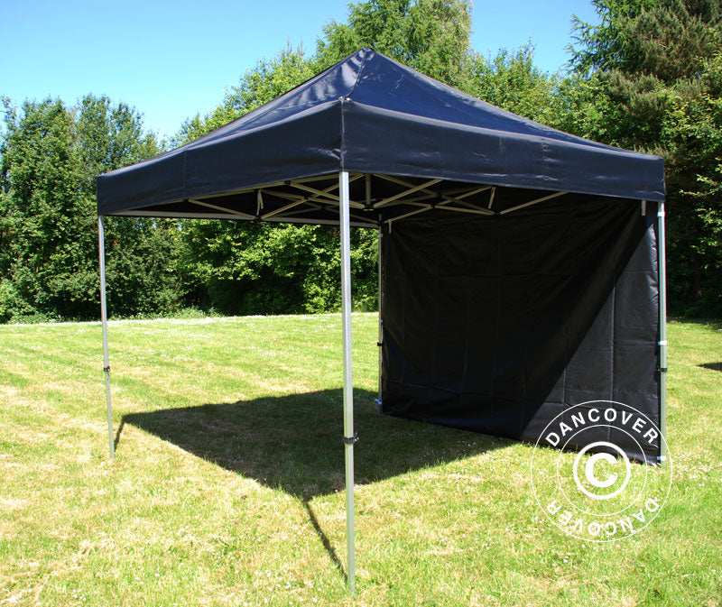 Pop up gazebo FleXtents PRO 3x3 m Black, Flame retardant, incl. 4 sidewalls