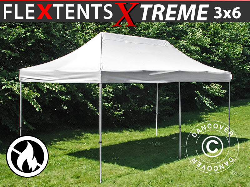 Pop up gazebo FleXtents Xtreme 50 3x6 m White, Flame retardant
