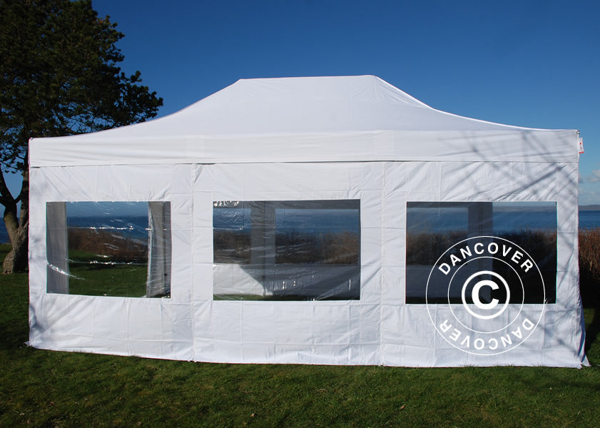 Pop up gazebo FleXtents Xtreme 50 4x6 m White, Flame retardant, incl. 8 sidewalls
