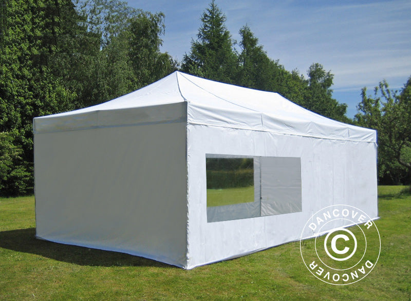Pop up gazebo FleXtents PRO 4x8 m White, Flame retardant, incl. 6 sidewalls