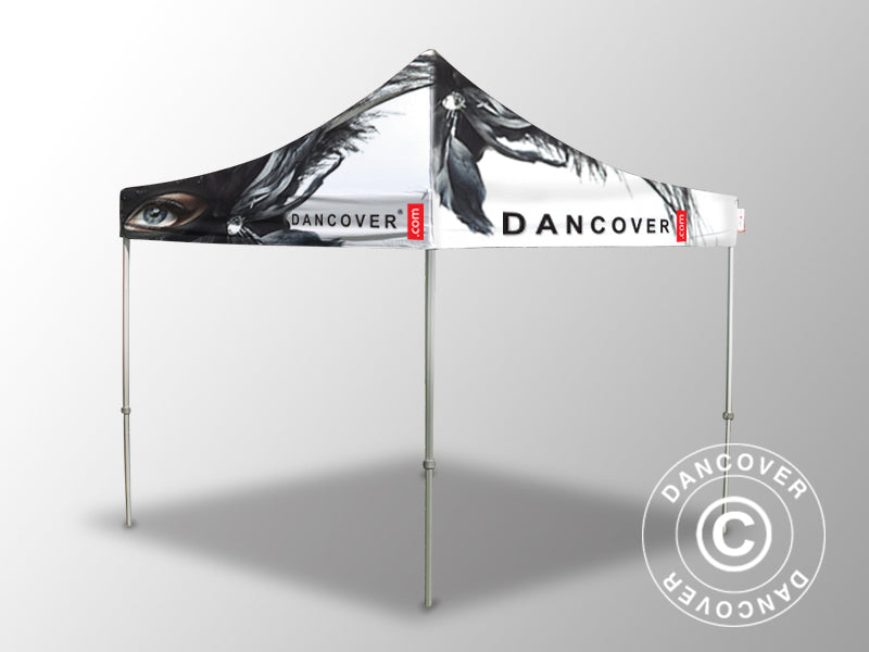 Pop up gazebo FleXtents PRO with full digital print, 3x4.5 m