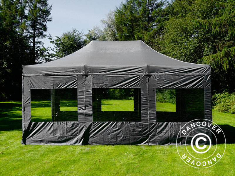 Pop up gazebo FleXtents Xtreme 50 4x6 m Grey, incl. 8 sidewalls