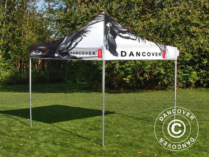 Pop up gazebo FleXtents Xtreme 50 with full digital print, 4x4 m
