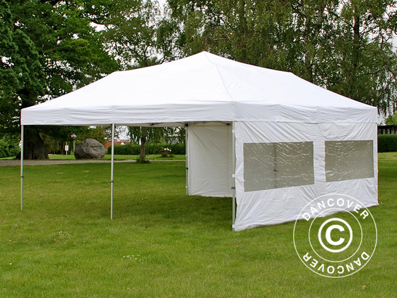 Pop up gazebo FleXtents Xtreme 50 6x6 m White, incl. 8 sidewalls