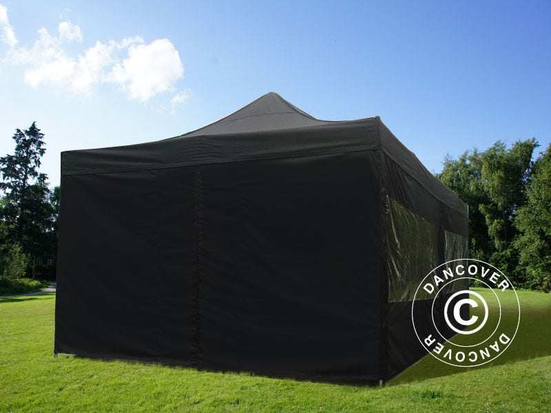 Pop up gazebo FleXtents Xtreme 60 4x8 m Black, incl. 6 sidewalls