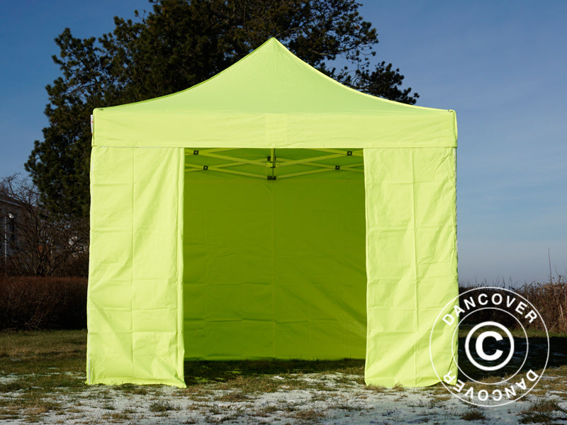 Pop up gazebo FleXtents Xtreme 50 3x3 m Neon yellow/green, incl. 4 sidewalls