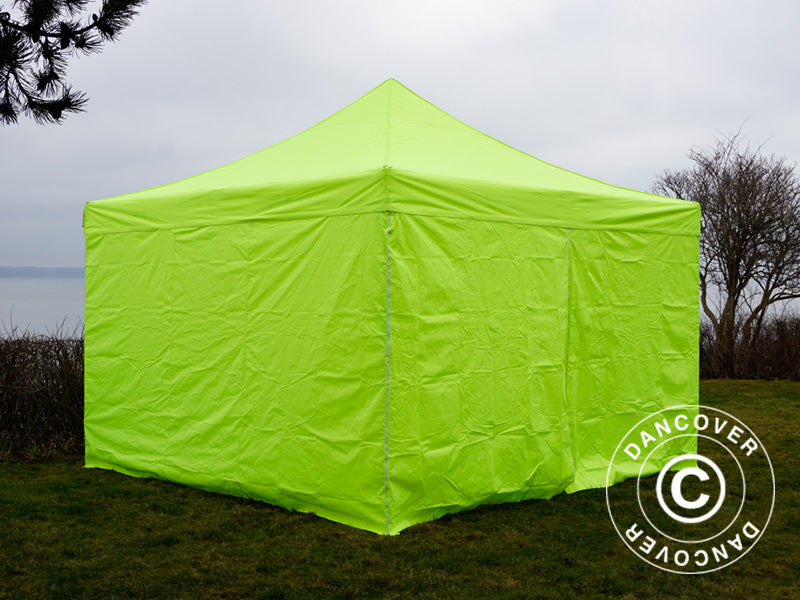 Pop up gazebo FleXtents PRO 4x4 m Neon yellow/green, incl. 4 sidewalls