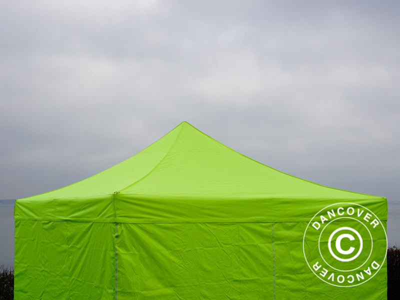 Pop up gazebo FleXtents PRO 4x4 m Neon yellow/green, incl. 4 sidewalls