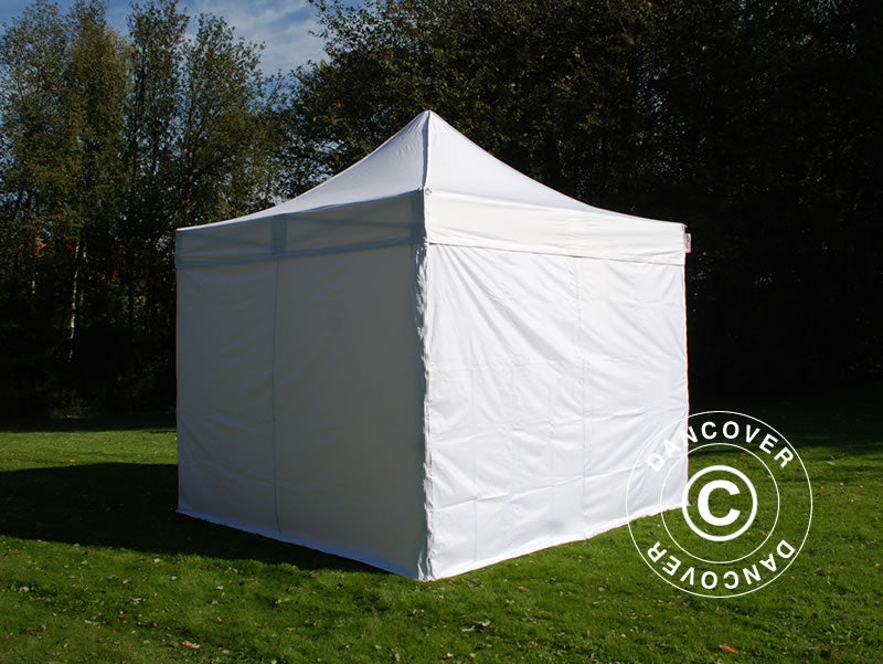 Pop up gazebo FleXtents PRO 2.5x2.5 m White, incl. 4 sidewalls