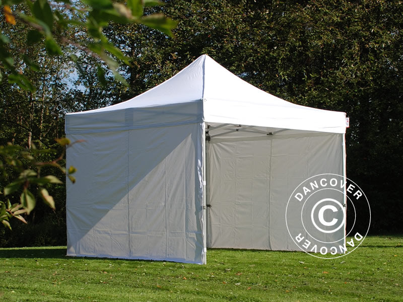 Pop up gazebo FleXtents PRO 3.5x3.5 m White, incl. 4 sidewalls