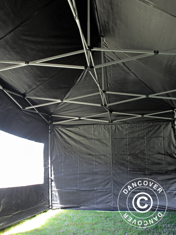 Pop up gazebo FleXtents PRO 3.5x7 m Black, incl. 6 sidewalls