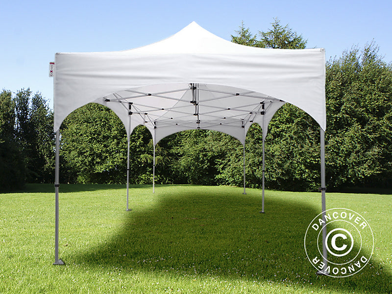 Pop up gazebo FleXtents PRO "Arched" 3x6 m White, incl. 6 sidewalls