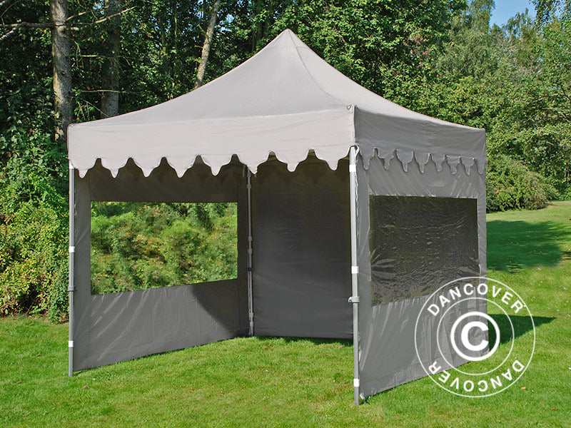Pop up gazebo FleXtents PRO "Morocco" 3x3 m Latte, incl. 4 sidewalls