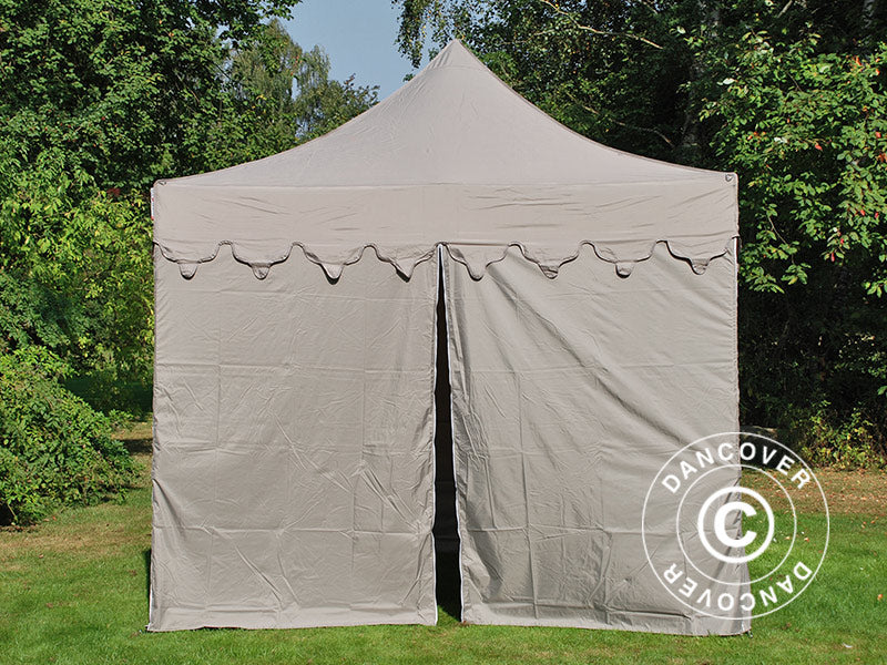 Pop up gazebo FleXtents PRO "Morocco" 3x3 m Latte, incl. 4 sidewalls