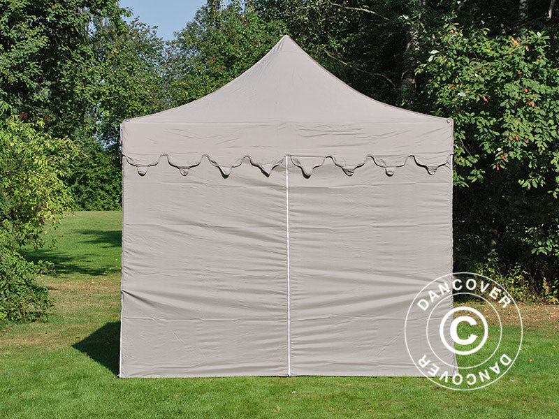 Pop up gazebo FleXtents PRO "Morocco" 3x3 m Latte, incl. 4 sidewalls