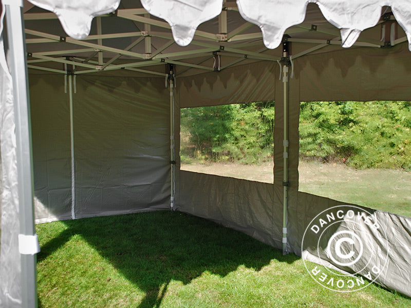 Pop up gazebo FleXtents PRO "Morocco" 3x6 m Latte, incl. 6 sidewalls
