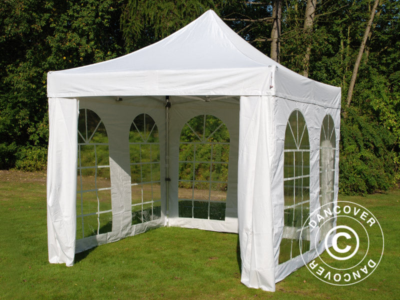 Pop up gazebo FleXtents Xtreme 50 Vintage Style 3x3 m White, incl. 4 sidewalls