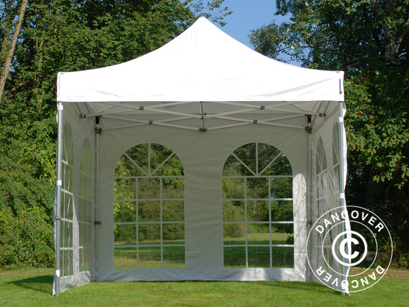 Pop up gazebo FleXtents Xtreme 50 Vintage Style 3x3 m White, incl. 4 sidewalls
