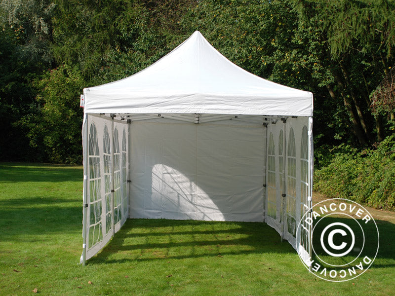 Pop up gazebo FleXtents PRO Vintage Style 3x6 m White, incl. 6 sidewalls