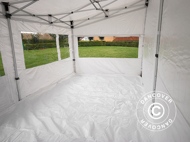 Pop up gazebo FleXtents PRO Trapezo 3x6 m White, incl. 4 sidewalls