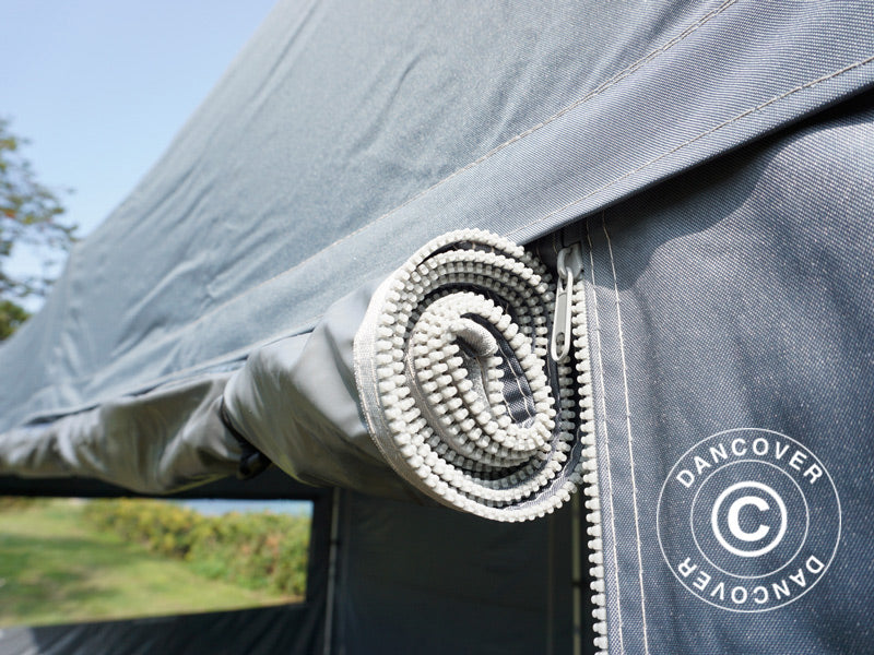 Pop up gazebo FleXtents PRO Trapezo 3x6 m Grey, incl. 4 sidewalls