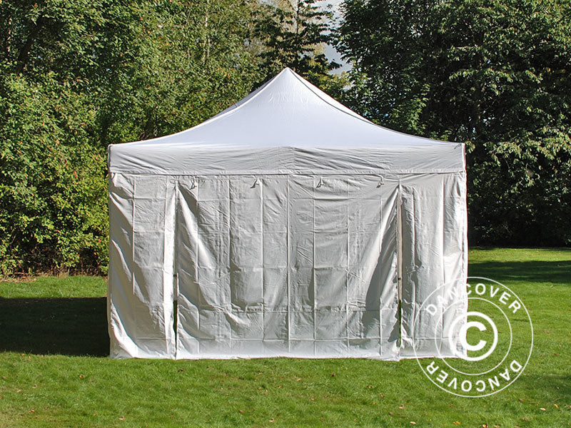 Pop up gazebo FleXtents PRO Vintage Style 4x6 m White, incl. 8 sidewalls