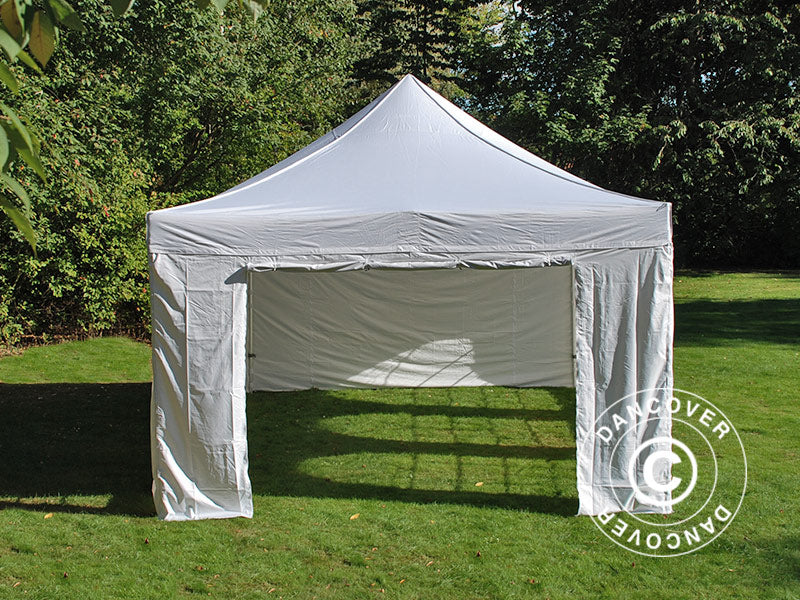 Pop up gazebo FleXtents Xtreme 50 Vintage Style 4x6 m White, incl. 8 sidewalls