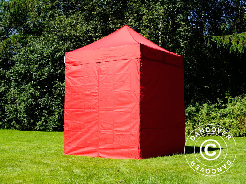 Pop up gazebo FleXtents Basic v.2, 2x2 m Red, incl. 4 sidewalls