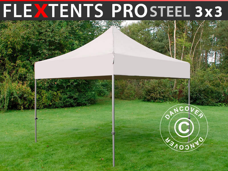 Pop up gazebo FleXtents PRO Steel 3x3 m Latte