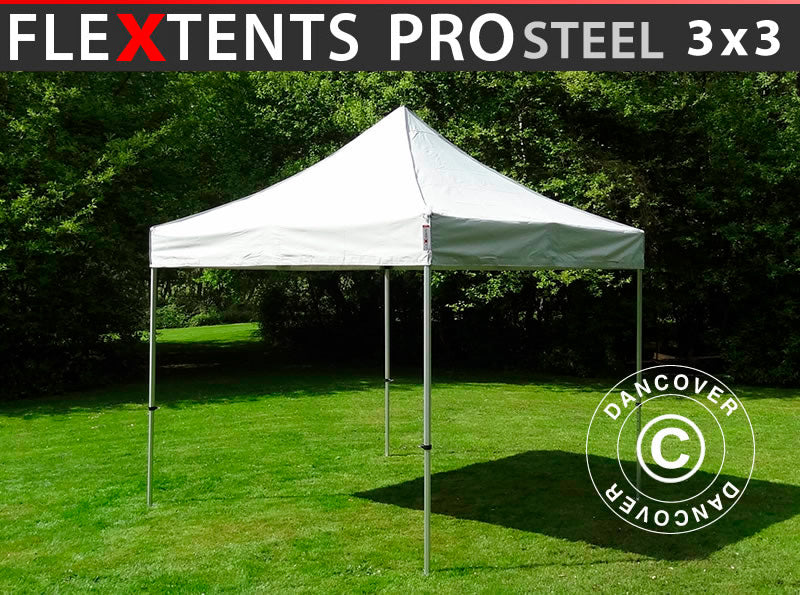 Flext. Pro Steel 3x3m Silver Top+Frame YU+GL