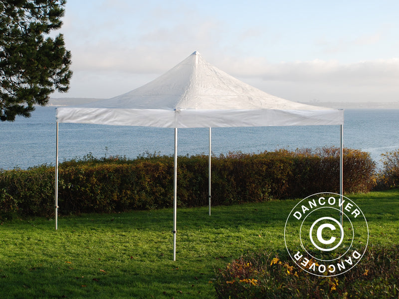 Pop up gazebo FleXtents PRO Steel 3x3 m Clear, incl. 4 sidewalls