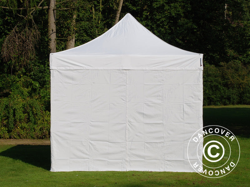 Pop up gazebo FleXtents PRO Steel Vintage Style 3x3 m White, incl. 4 sidewalls