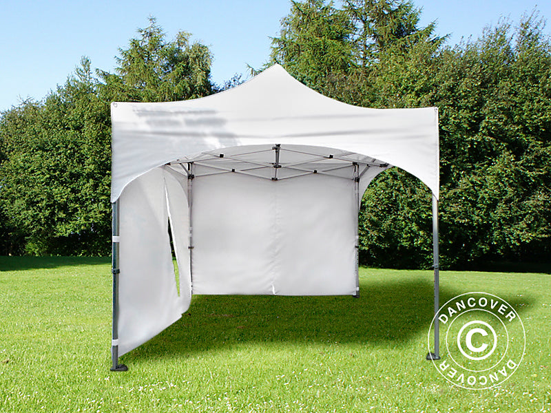 Pop up gazebo FleXtents PRO Steel "Arched" 3x3 m White, incl. 4 sidewalls