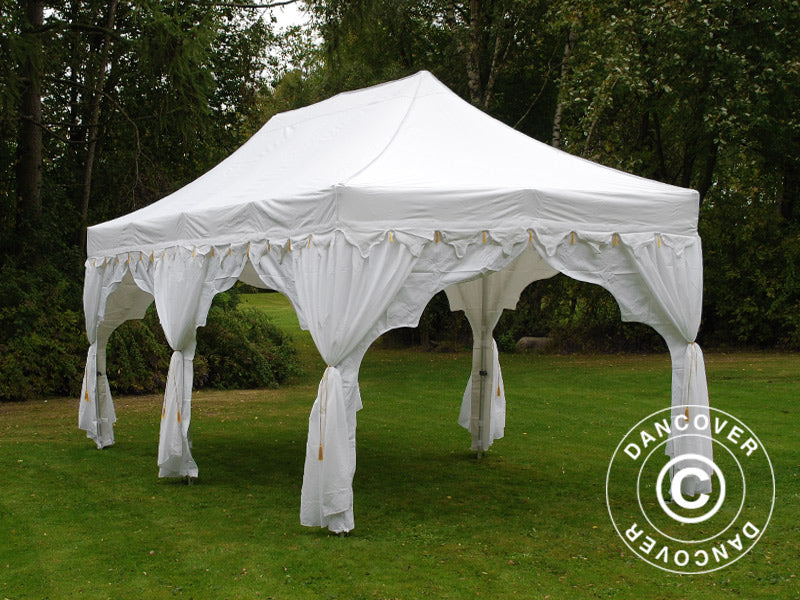 Pop up gazebo FleXtents PRO Steel "Raj" 3x6 m White/Gold