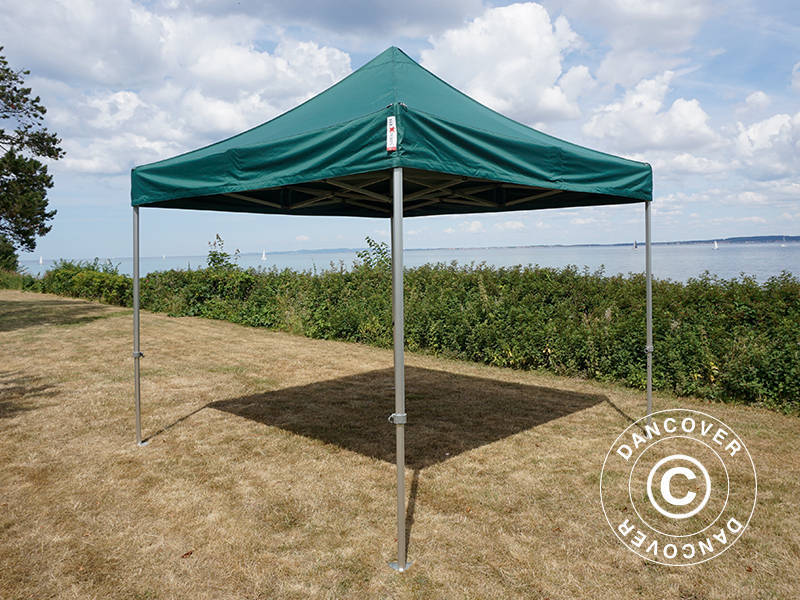 Pop up gazebo FleXtents PRO Steel 3x3 m Green, incl. 4 sidewalls