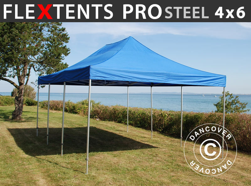 Pop up gazebo FleXtents PRO Steel 4x6 m Blue