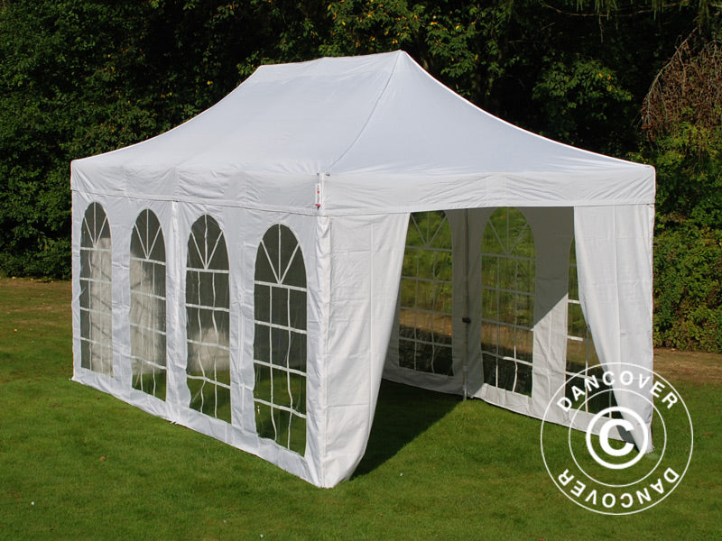 Pop up gazebo FleXtents Steel 3x6 m White, incl. 4 sidewalls