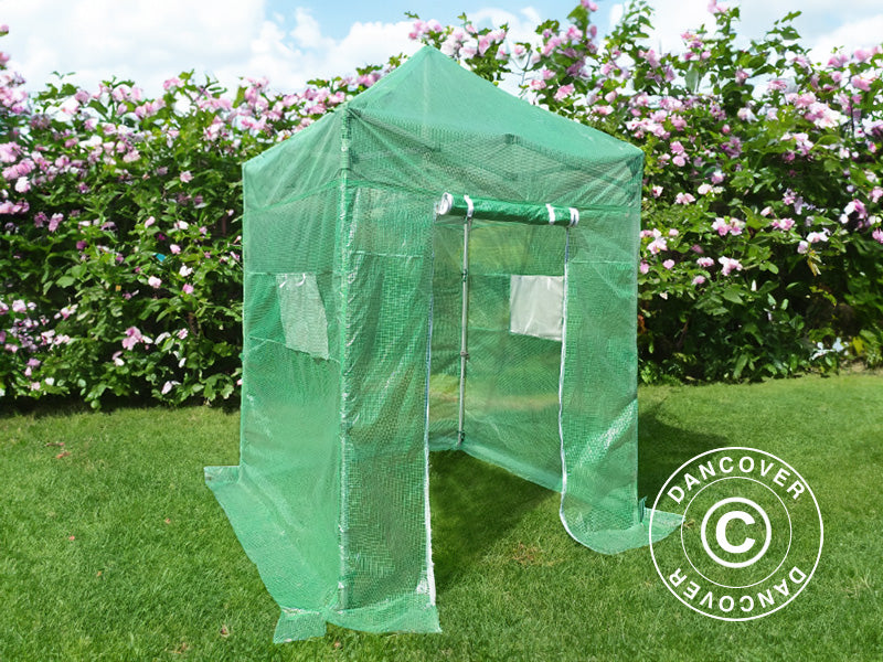 FleX Greenhouse 2x2 m, PE, Transparent/Green