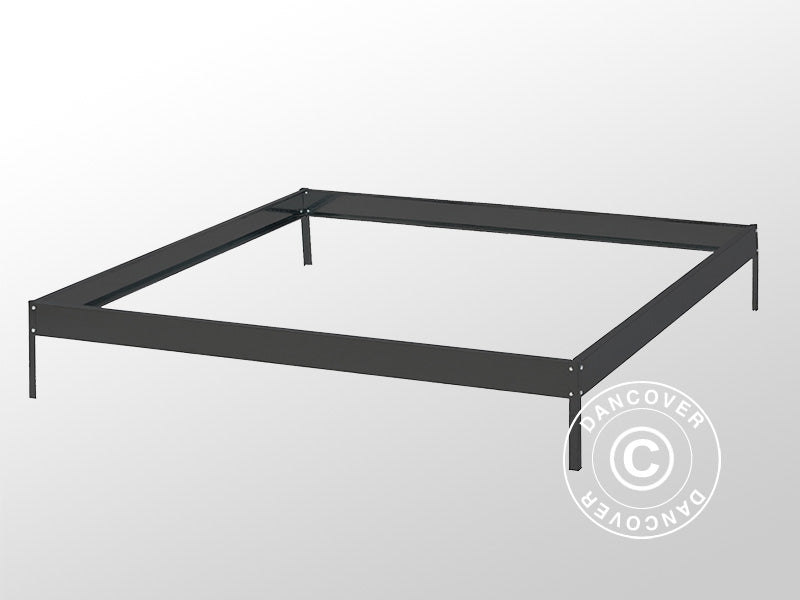 Greenhouse Polycarbonate 5.89 m², 1.9x3.1x2.05 m w/base, Black