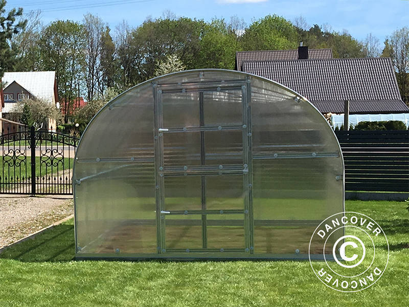 Greenhouse polycarbonate TITAN Arch 320, 12 m², 3x4 m, Silver