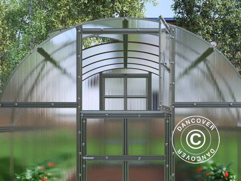 Greenhouse polycarbonate TITAN Arch 320, 30 m², 3x10 m, Silver